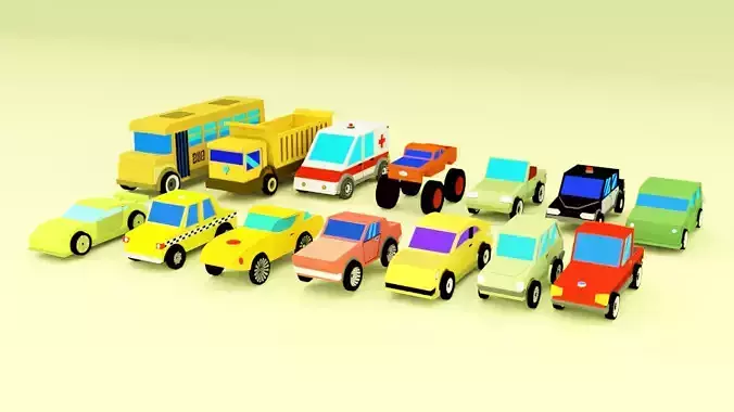 Low Poly Cars toy