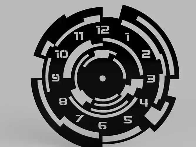 scifi clock  3D print model