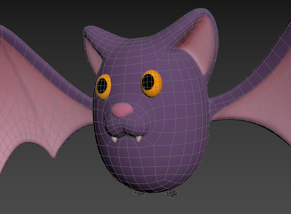 Cartoon Bat 3D model_22