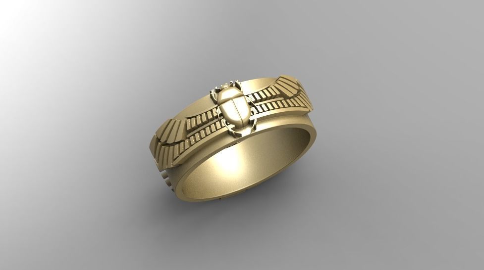 RING ISIS and the scarab 3D print model_4