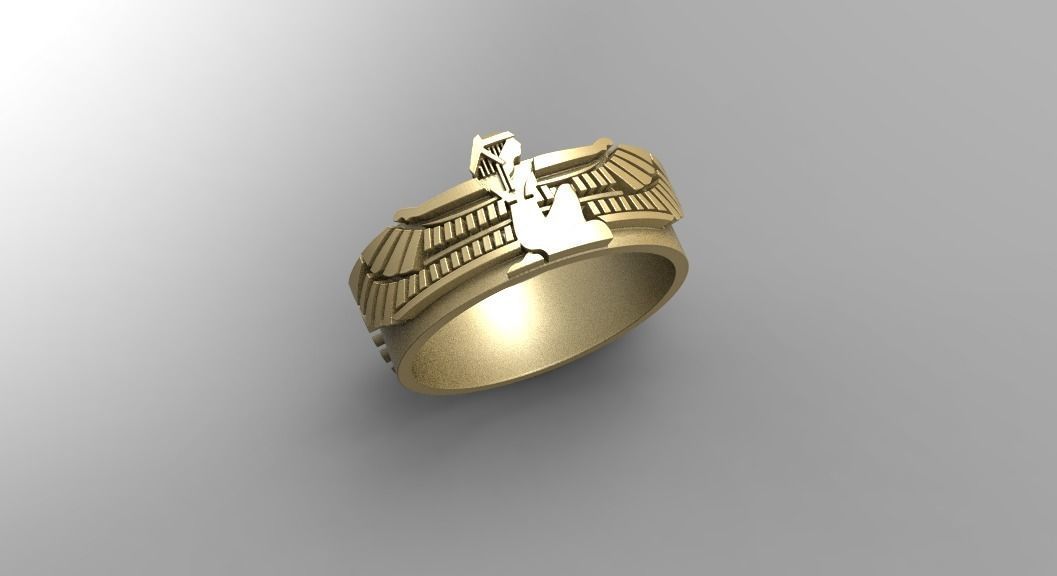 RING ISIS and the scarab 3D print model_1