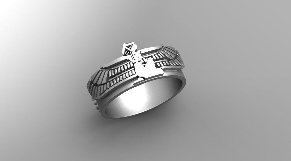 RING ISIS and the scarab 3D print model_2