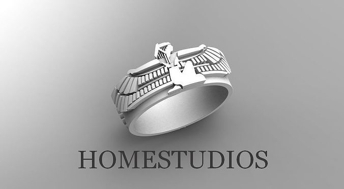RING ISIS and the scarab 3D print model