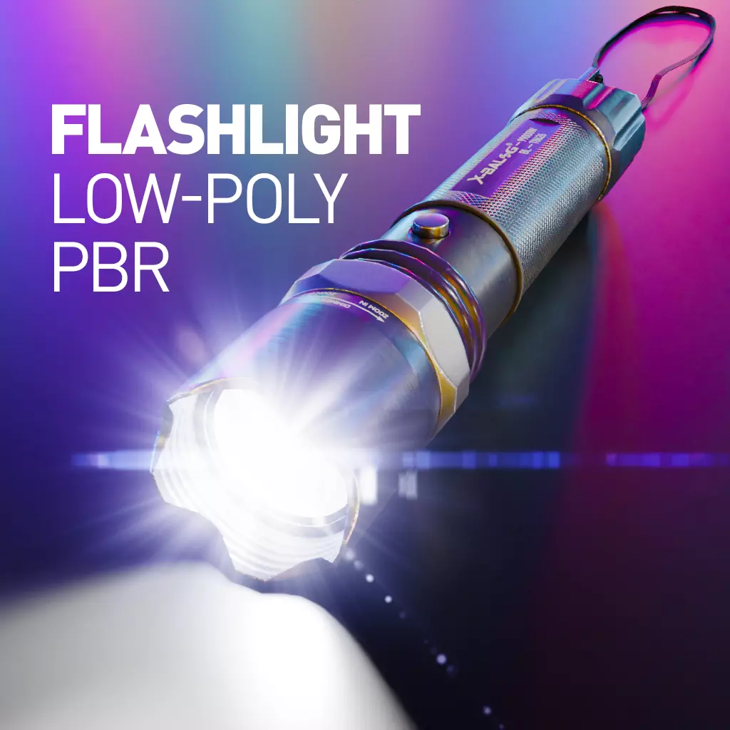 Flashlight X-Balog 99000W BL-T8626 Free low-poly 3D model