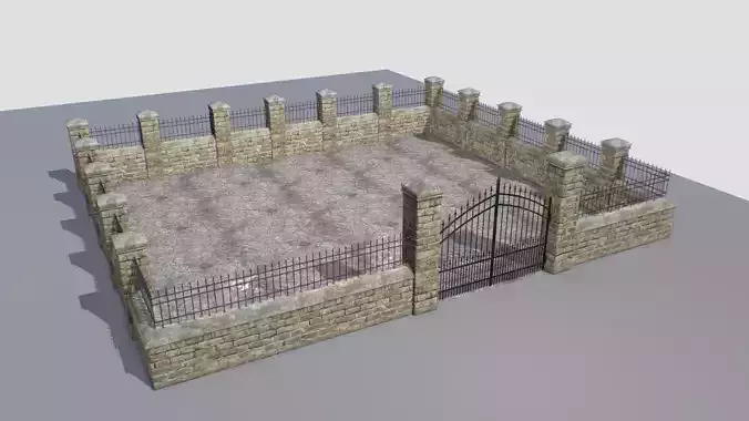 Stone fence wall pack 4