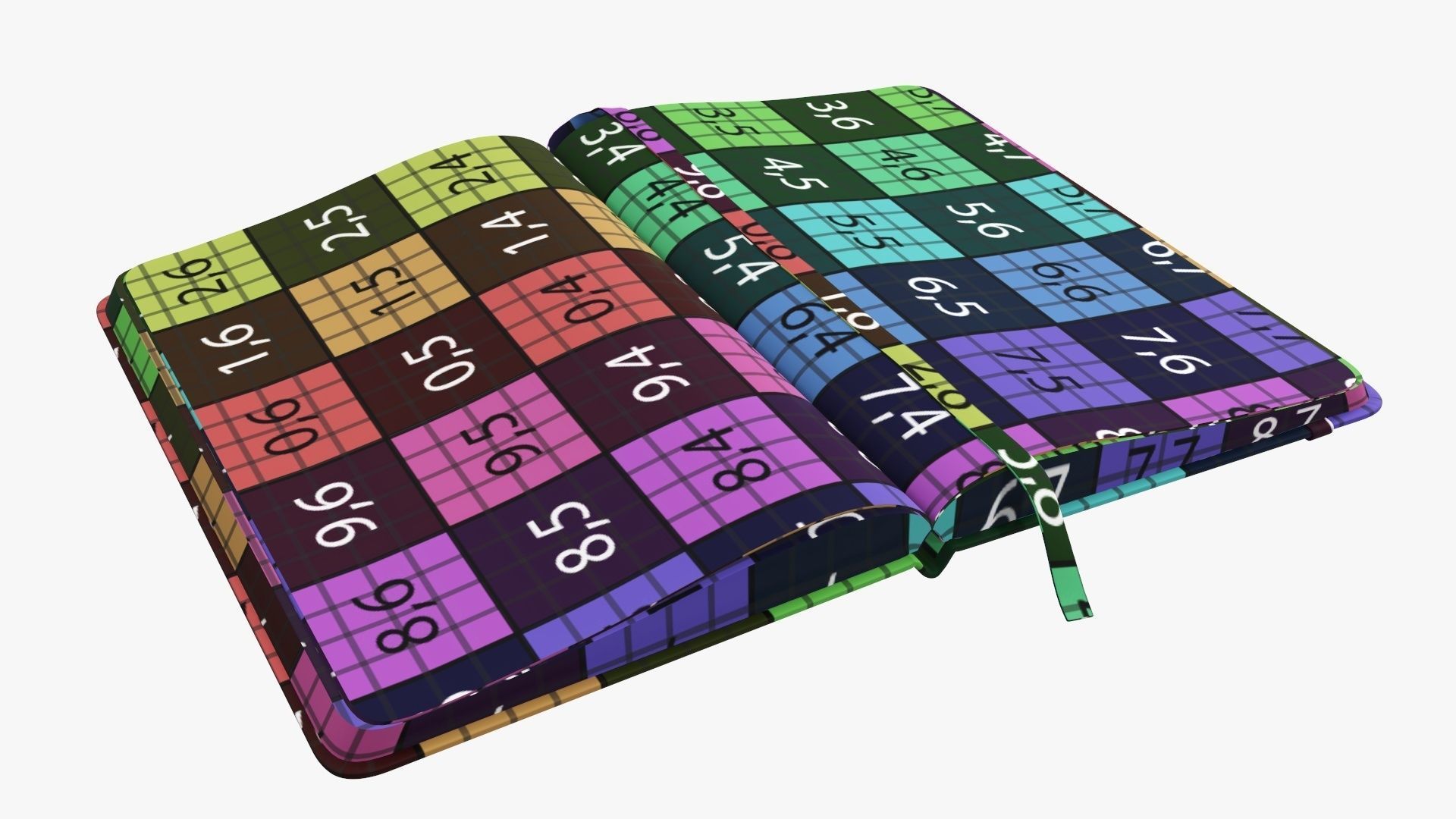 Notebooks hardcover with strap open close 3D Model Collection_20