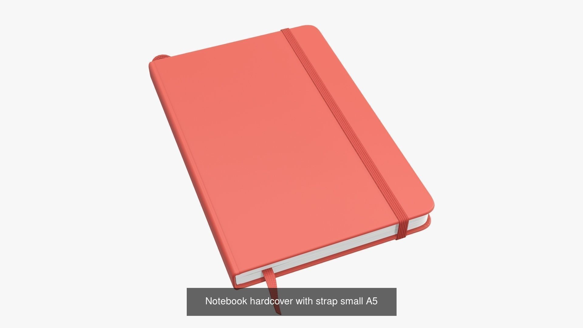 Notebooks hardcover with strap open close 3D Model Collection_2