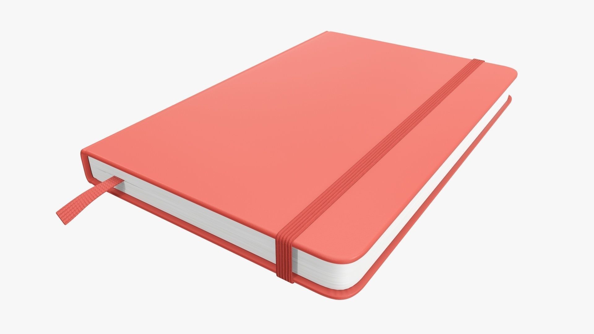 Notebooks hardcover with strap open close 3D Model Collection_10