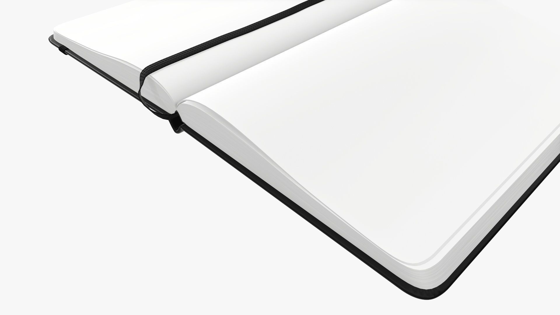 Notebooks hardcover with strap open close 3D Model Collection_13