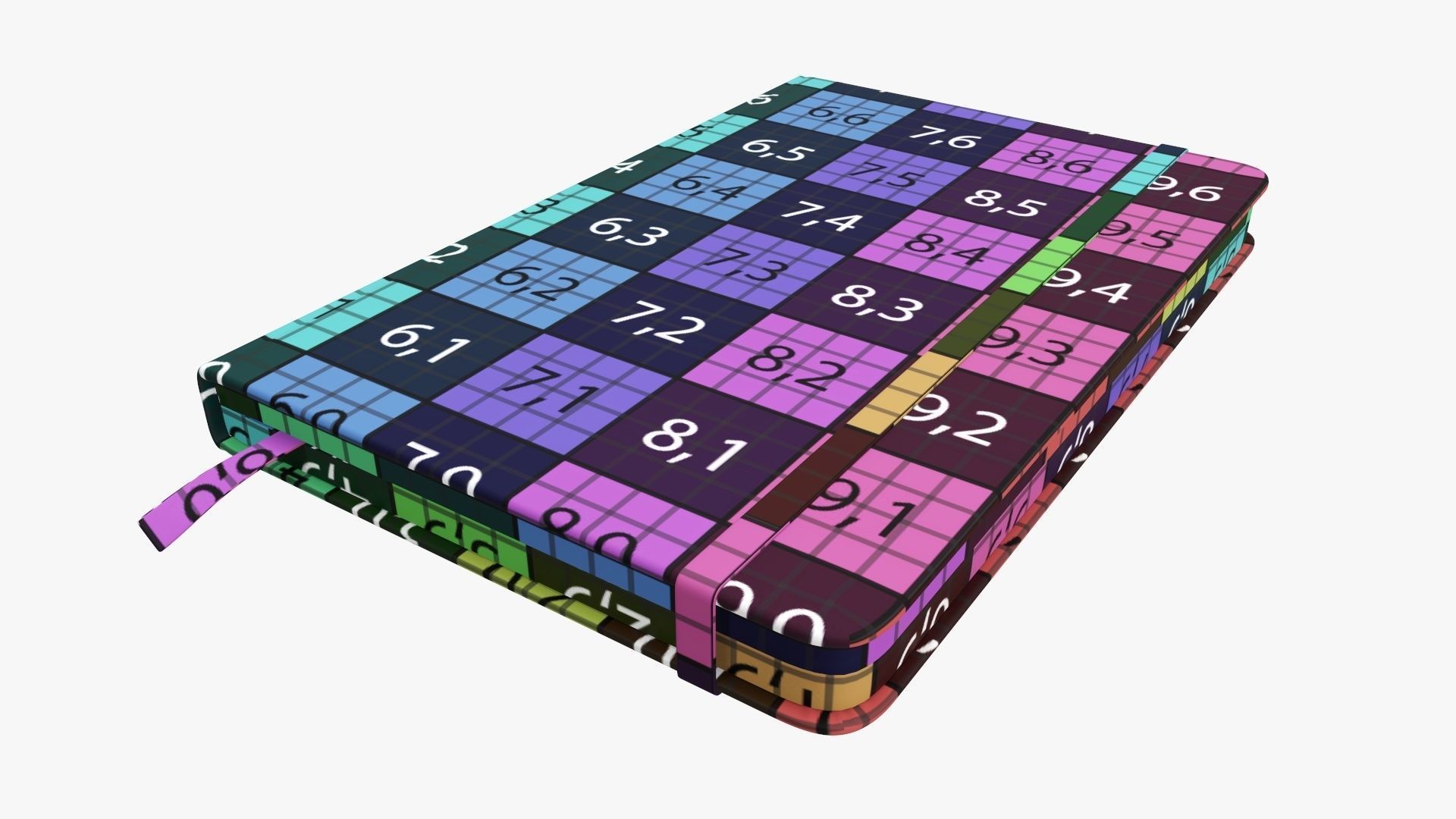 Notebooks hardcover with strap open close 3D Model Collection_18