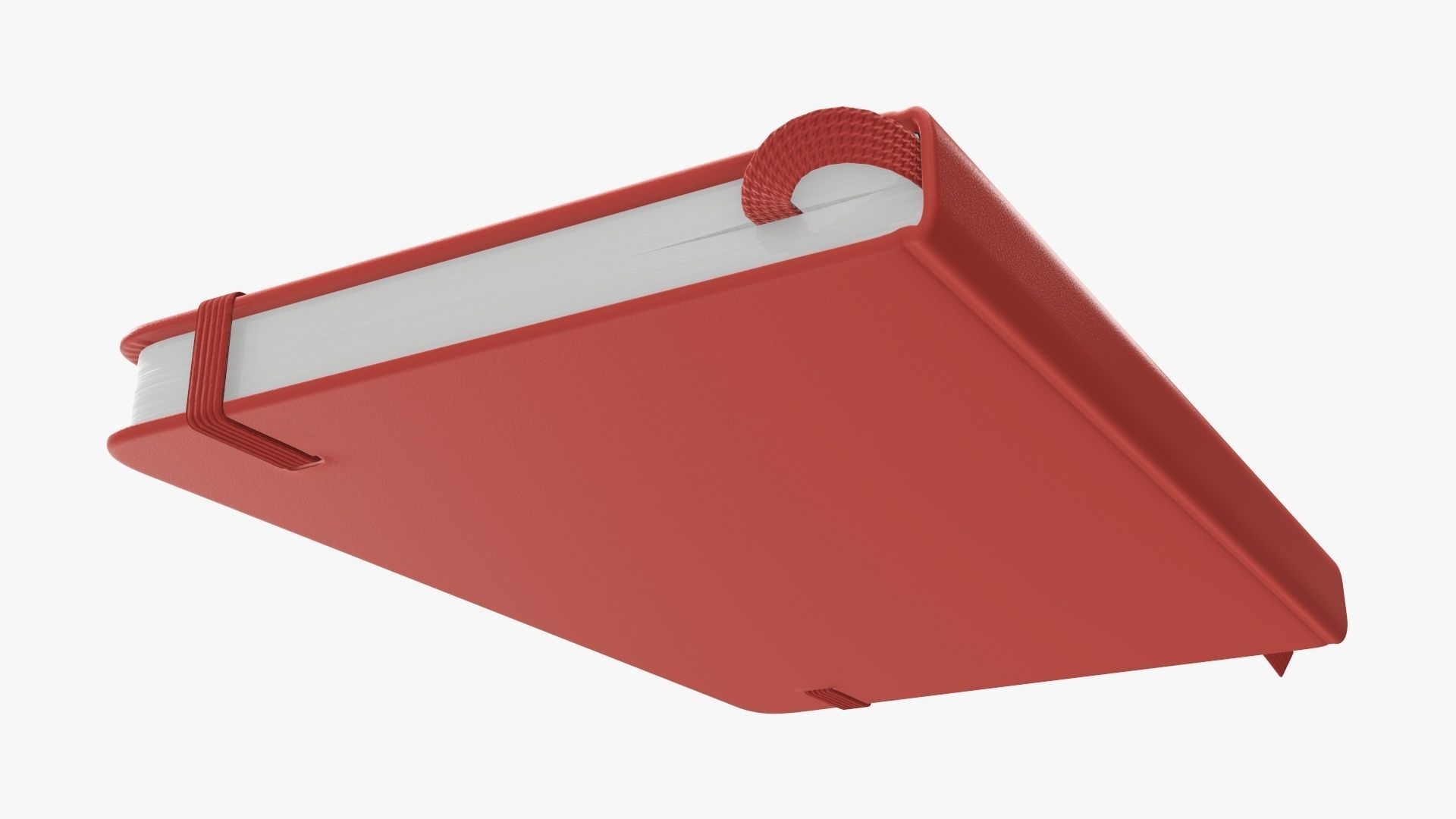 Notebooks hardcover with strap open close 3D Model Collection_11