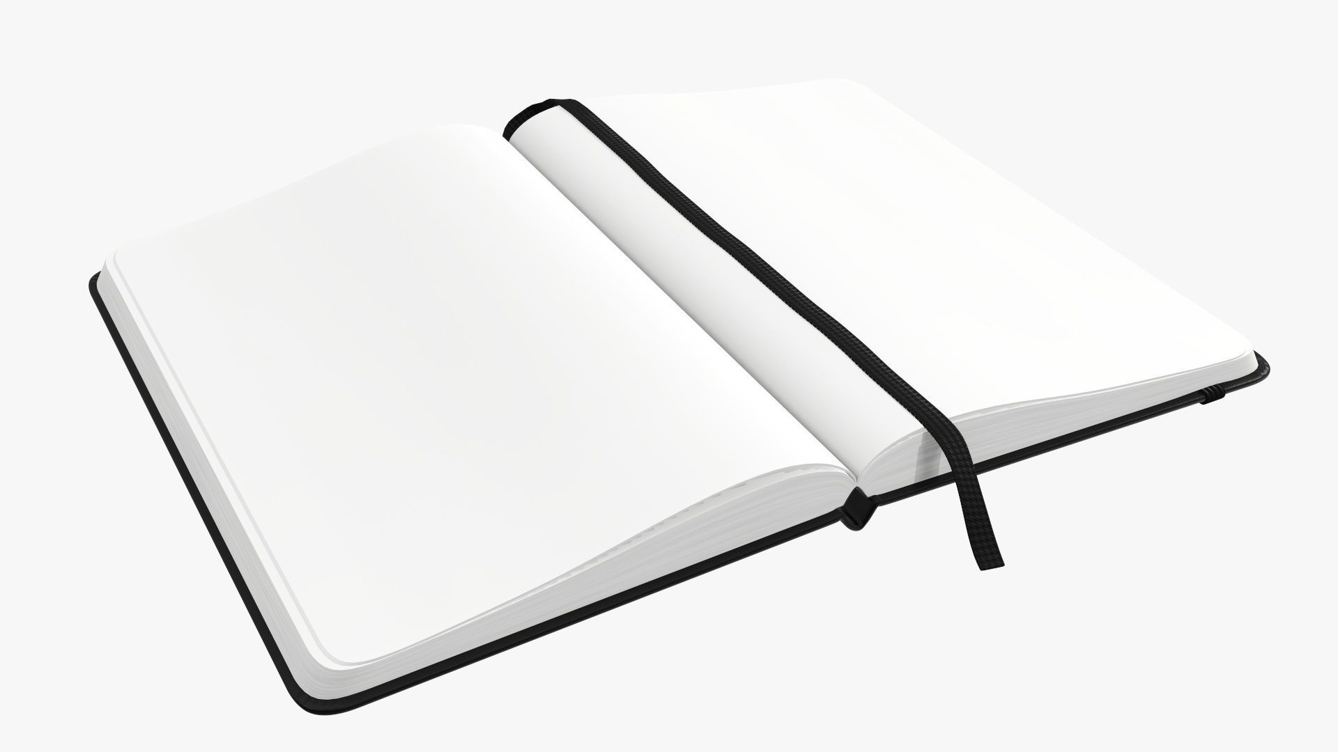 Notebooks hardcover with strap open close 3D Model Collection_14