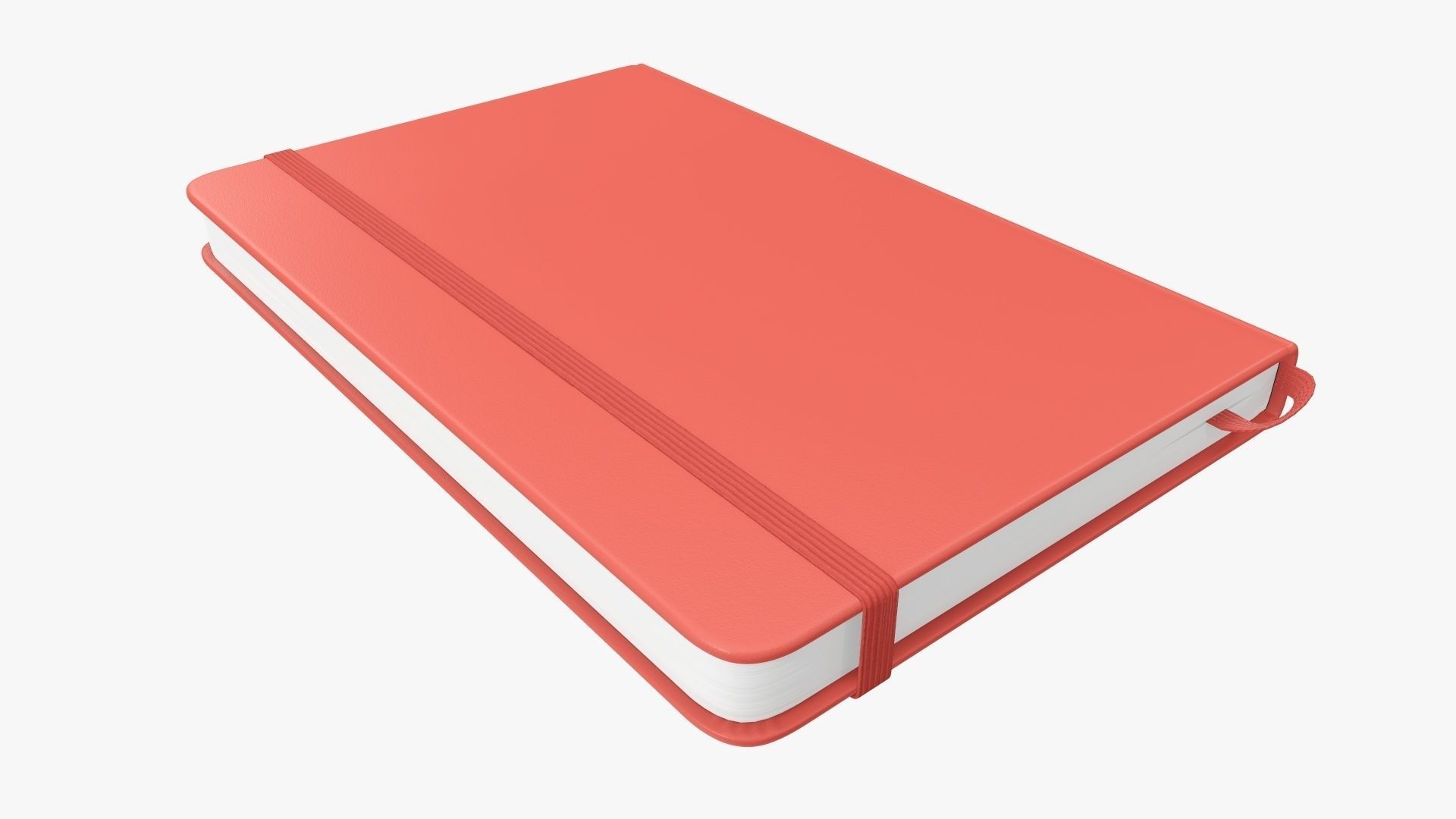 Notebooks hardcover with strap open close 3D Model Collection_8