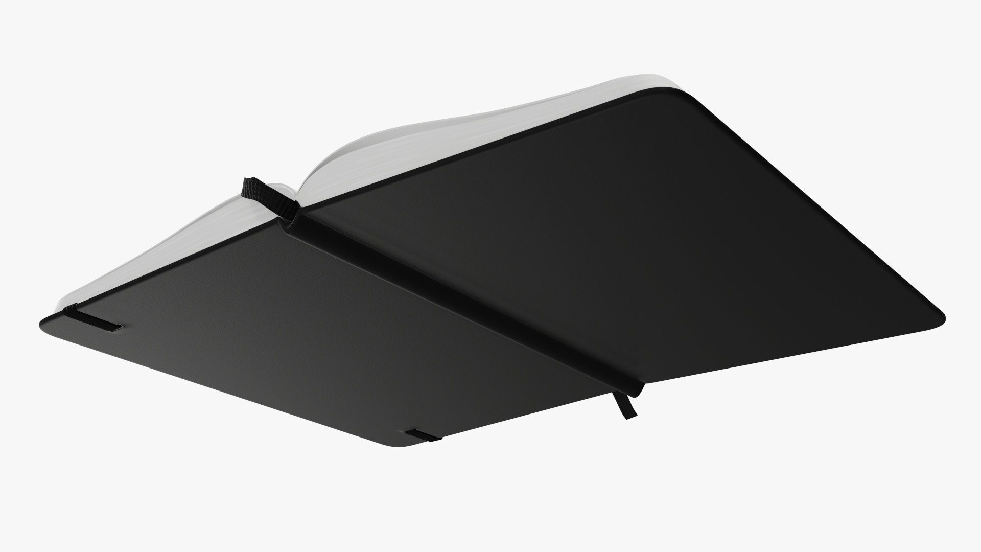 Notebooks hardcover with strap open close 3D Model Collection_16