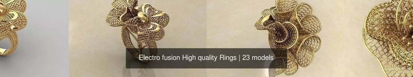 Electro fusion High quality Rings 3D Model Collection_0