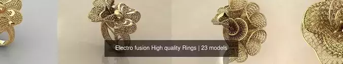 Electro fusion High quality Rings 3D Model Collection