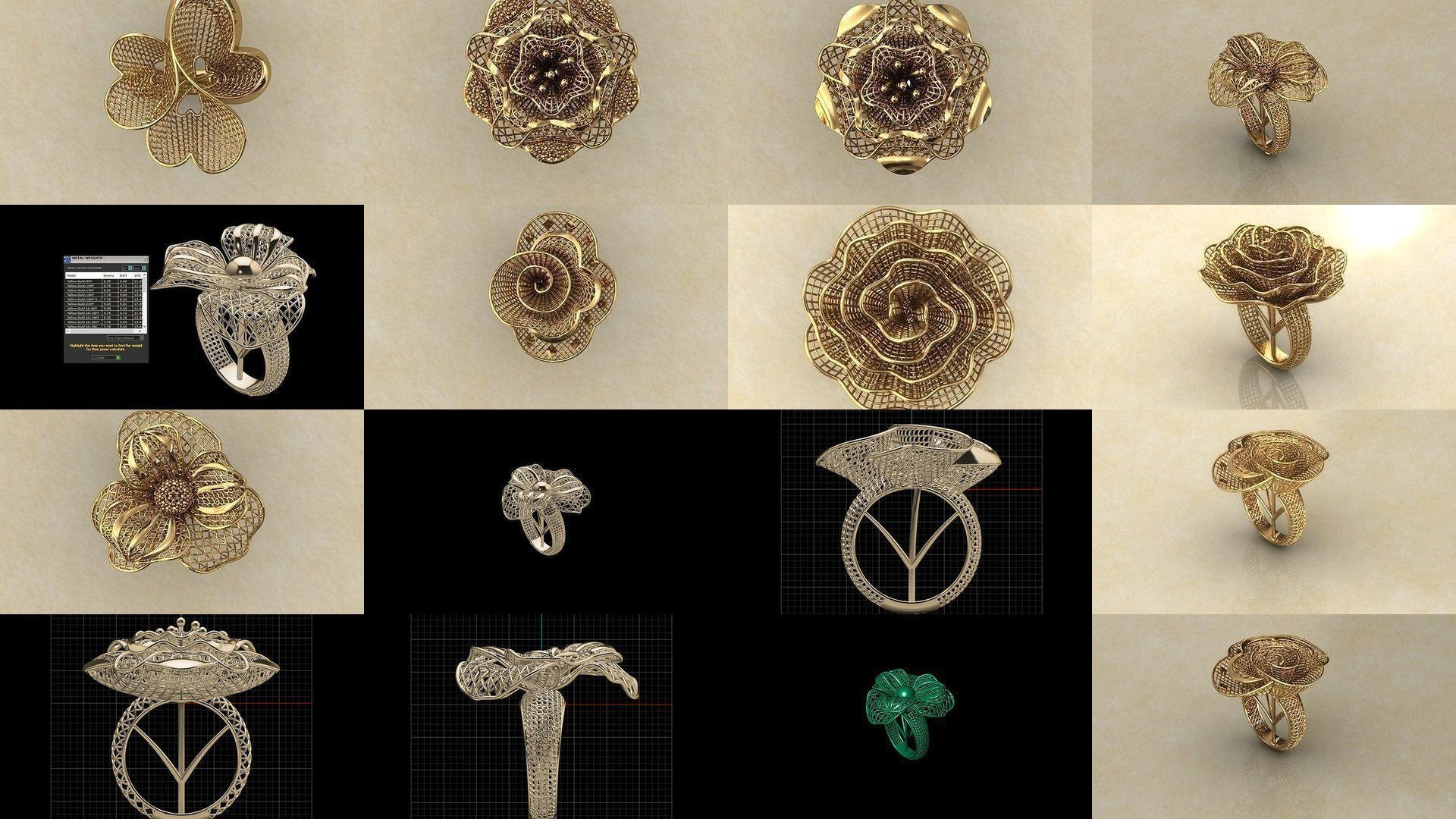 Electro fusion High quality Rings 3D Model Collection_1