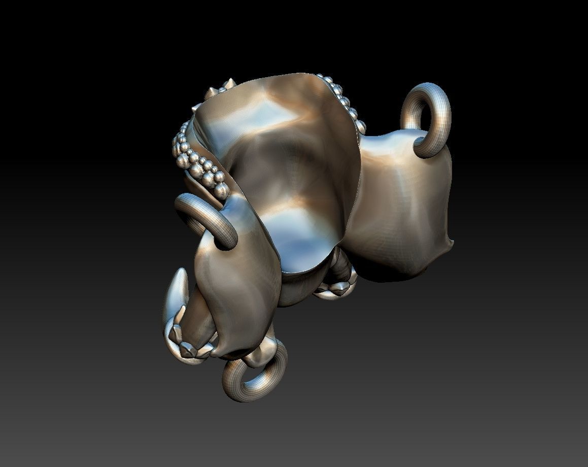 Ganesh Elephant lucky pendant 3D print model_8