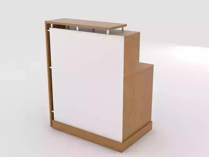 reception wooden desk with top