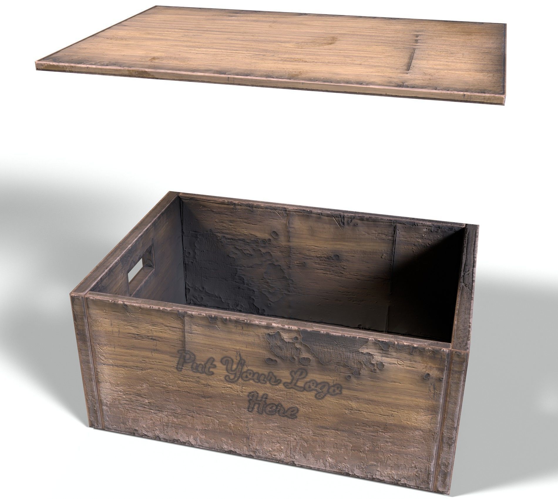 vintage beer crate - PBR Low-poly 3D model_6