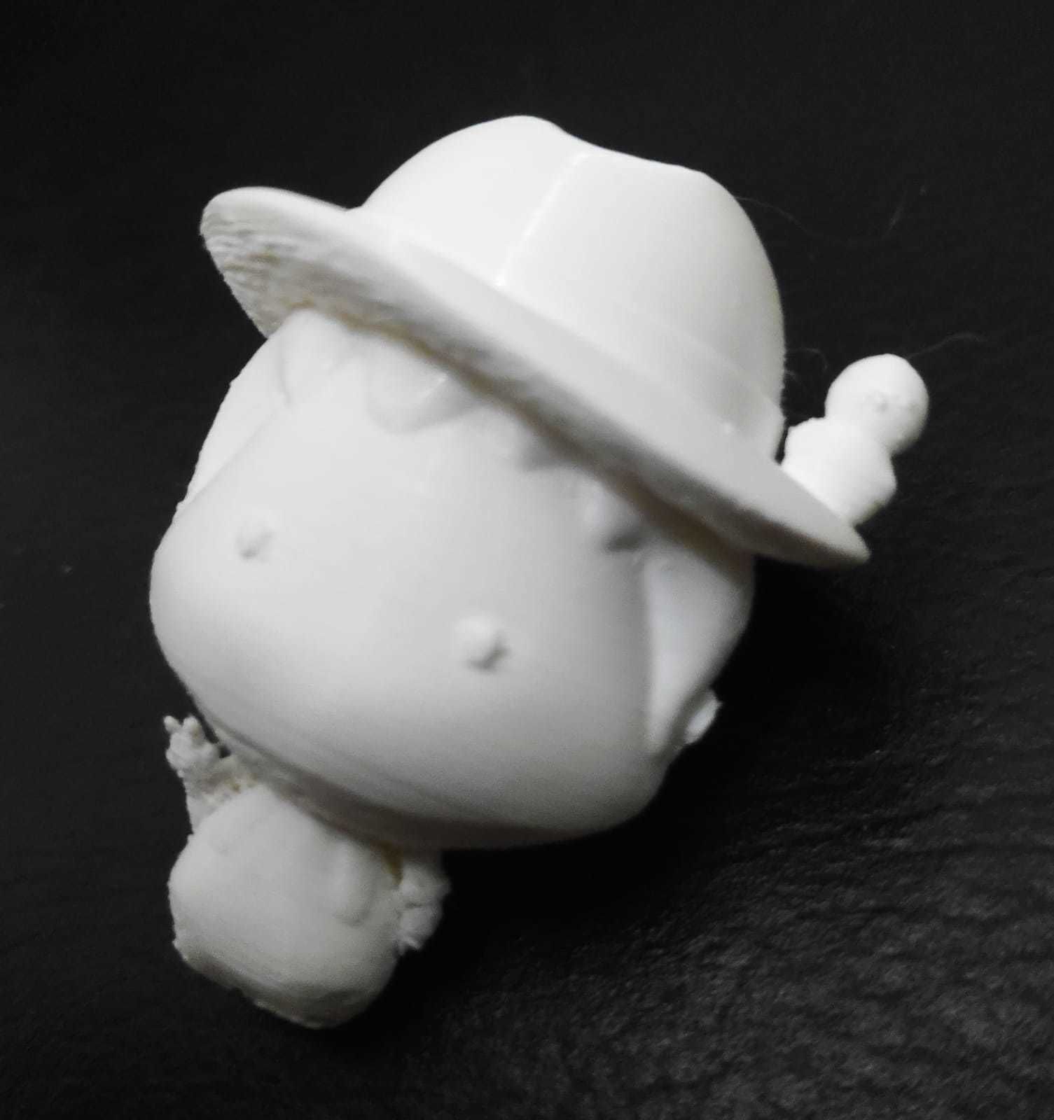 Farmer figurine of boy wearing hat 3D print model_5