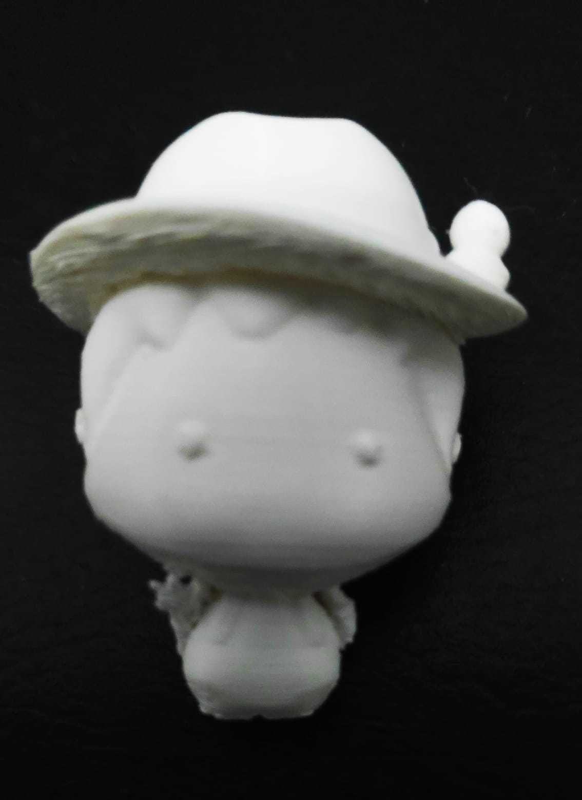 Farmer figurine of boy wearing hat 3D print model_6