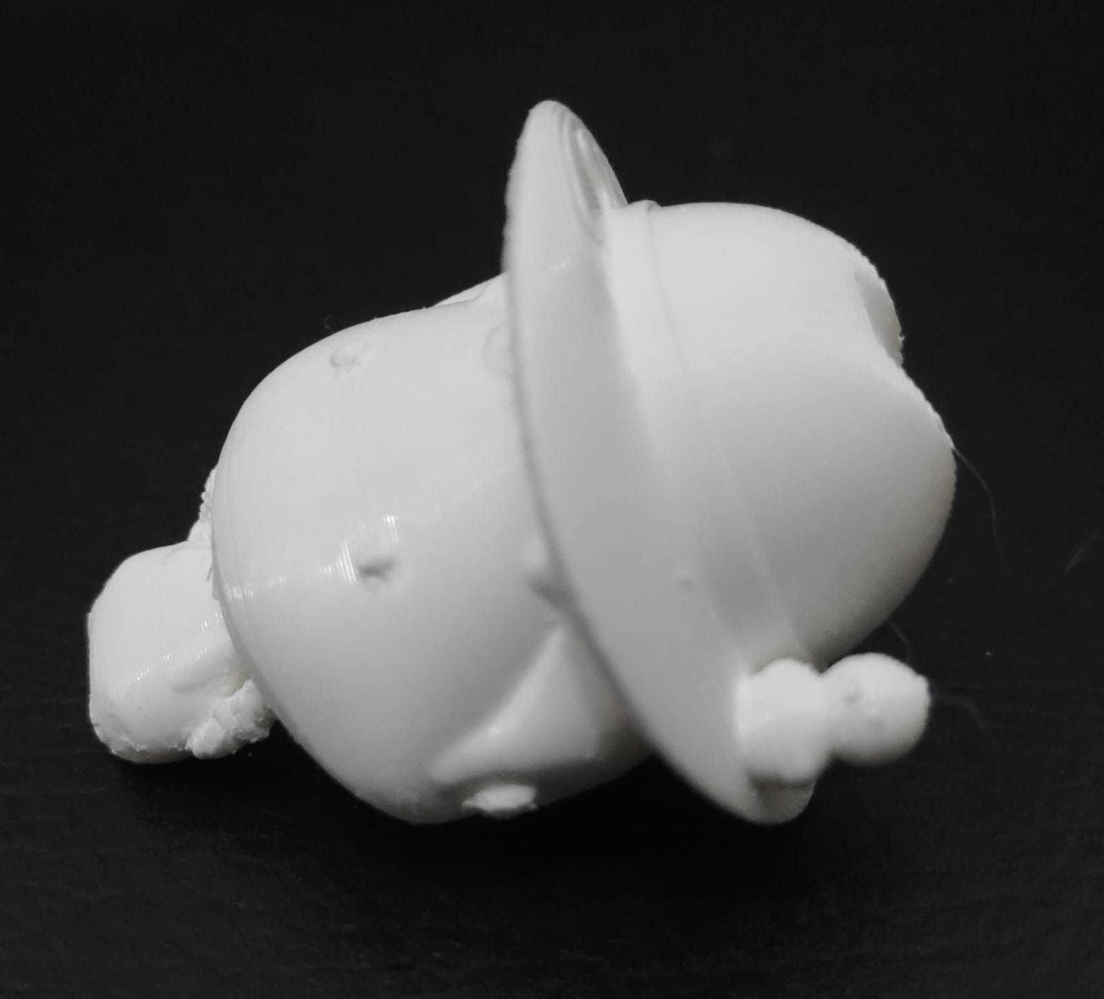 Farmer figurine of boy wearing hat 3D print model_7