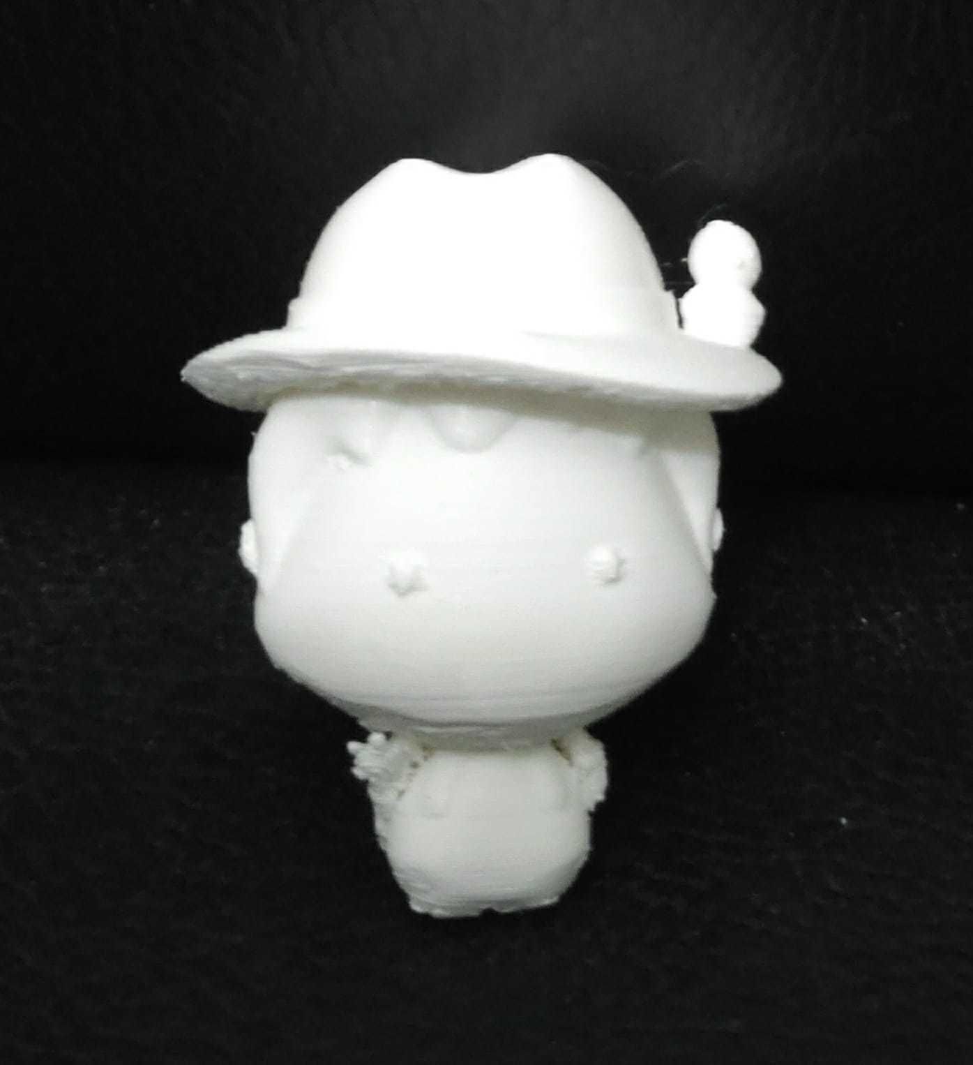 Farmer figurine of boy wearing hat 3D print model_2