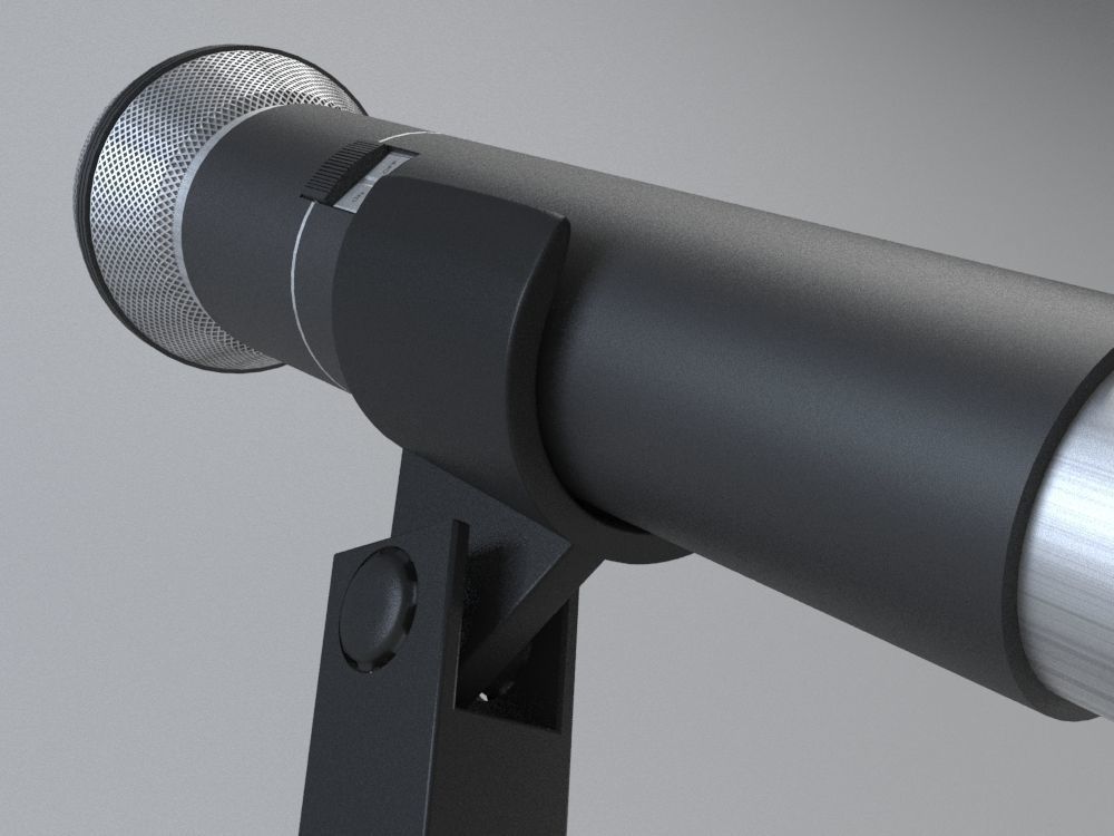 microphone and stand Free 3D model_3