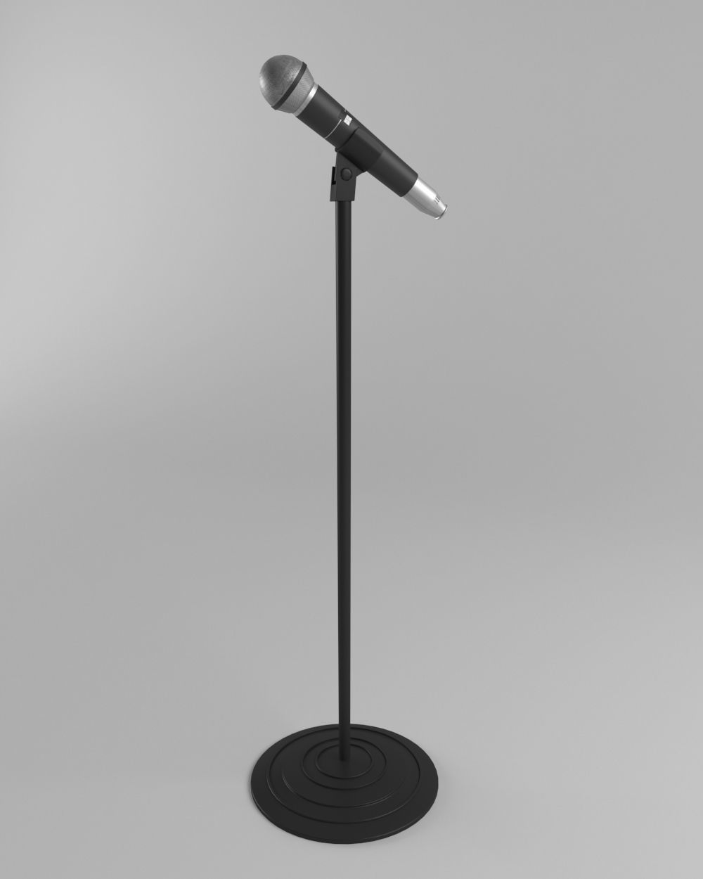 microphone and stand Free 3D model_1