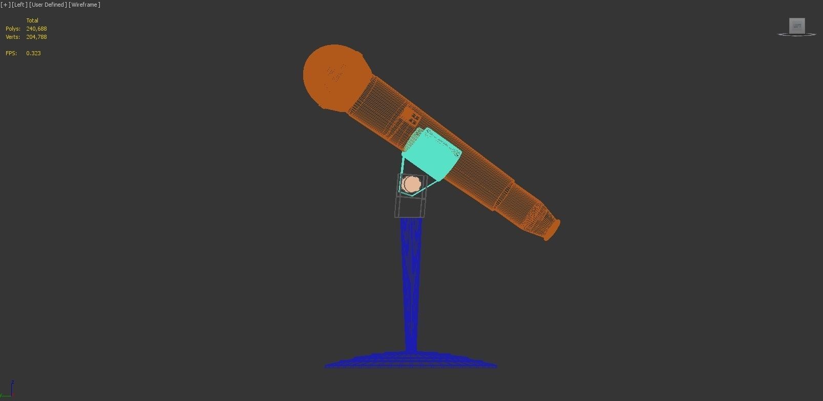 microphone and stand Free 3D model_4