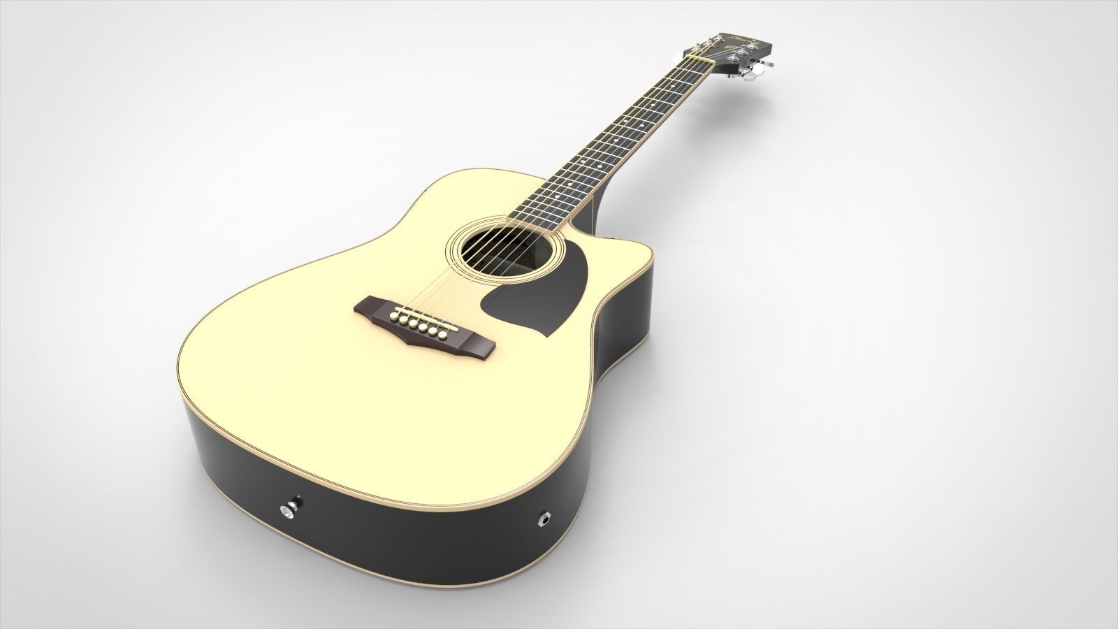 3 Guitars pack 3D model_13