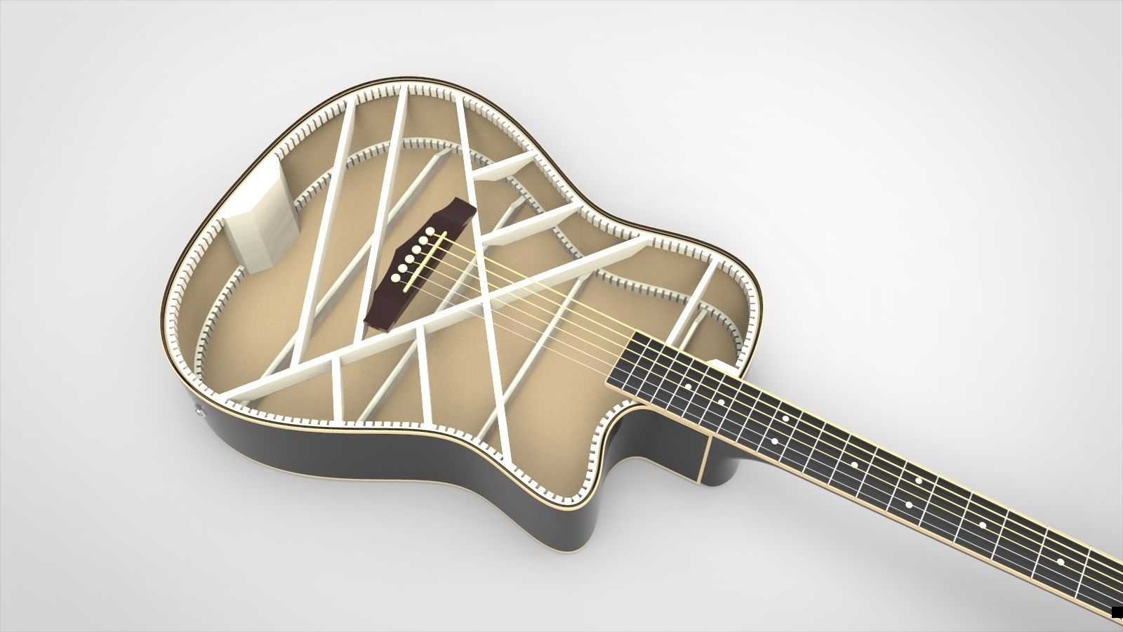 3 Guitars pack 3D model_17