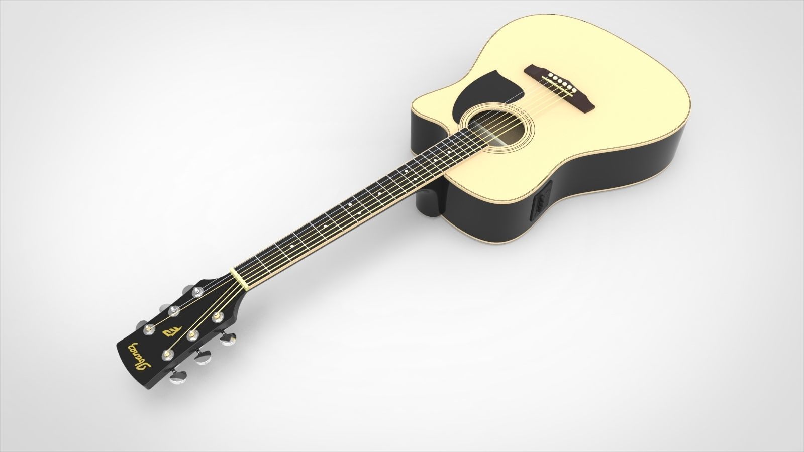 3 Guitars pack 3D model_14