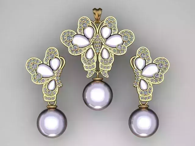 butterfly Necklaces and earrings