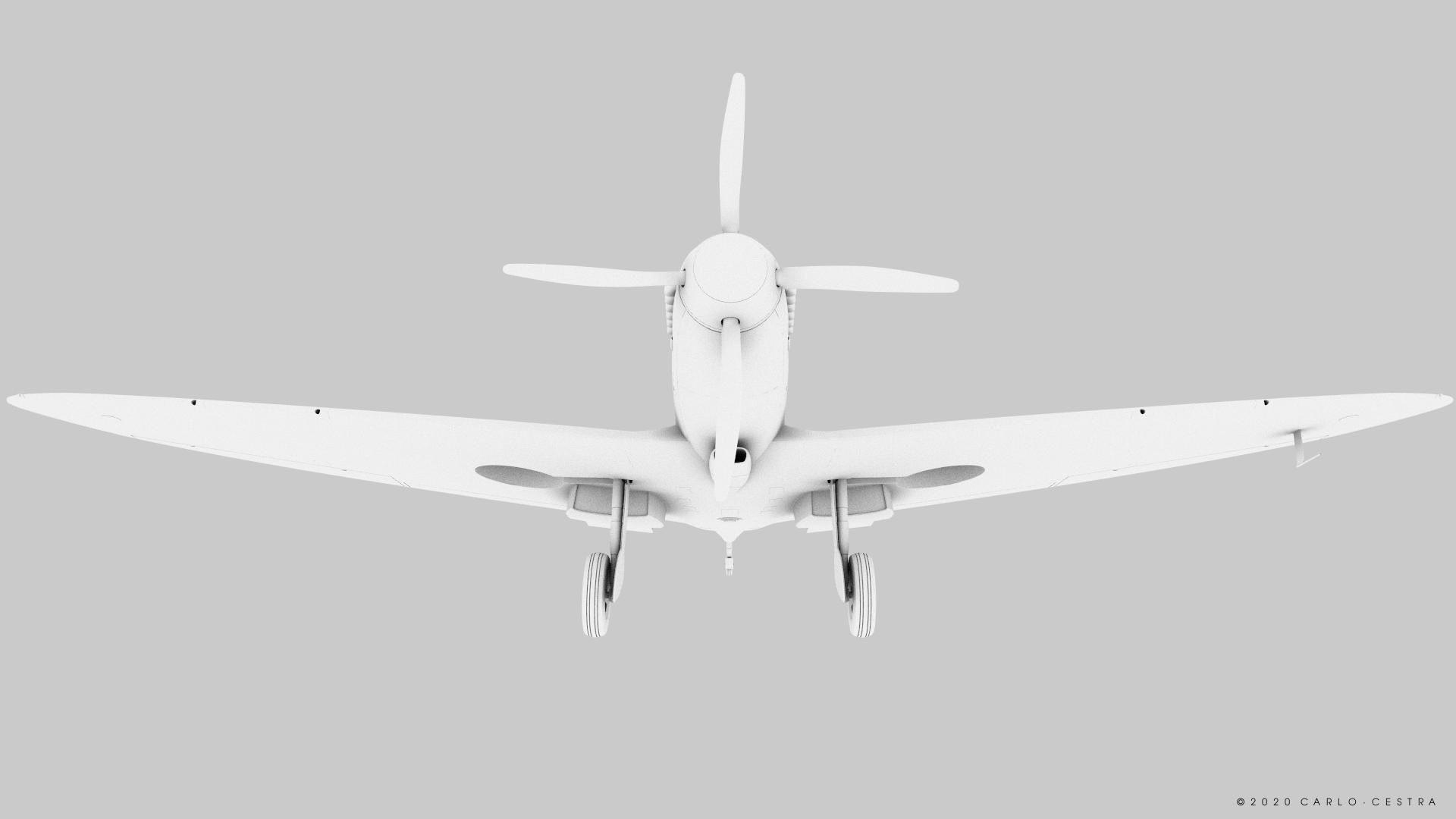 SPITFIRE TR MK9 - Rigged Low-poly 3D model_30