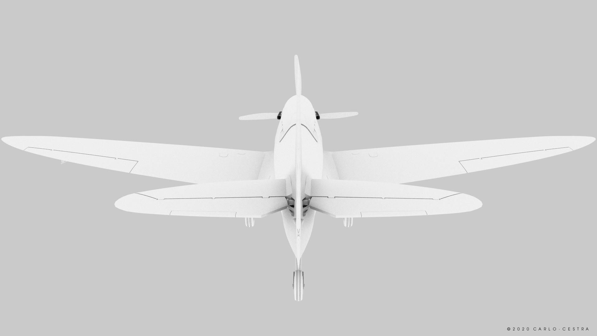 SPITFIRE TR MK9 - Rigged Low-poly 3D model_25