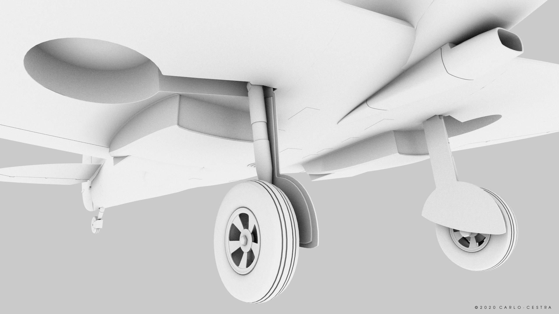 SPITFIRE TR MK9 - Rigged Low-poly 3D model_31