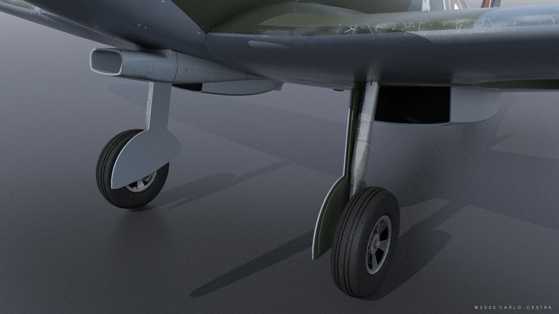 SPITFIRE TR MK9 - Rigged Low-poly 3D model_10