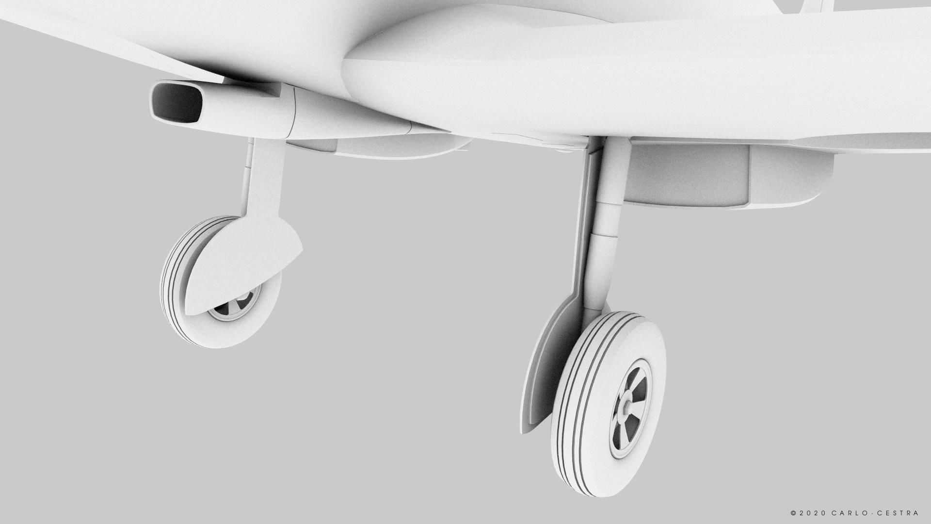 SPITFIRE TR MK9 - Rigged Low-poly 3D model_28
