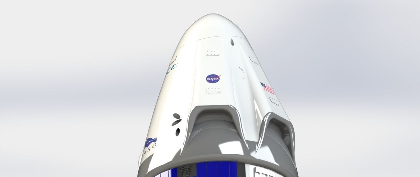 Spacex Dragon Crew Capsule 3D model_5