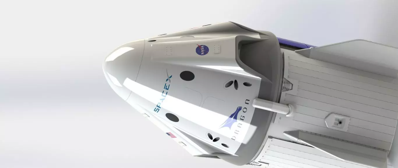 Spacex Dragon Crew Capsule 3D model_0