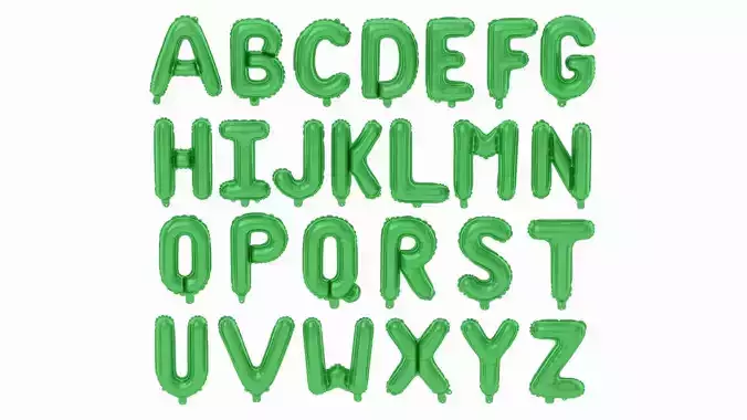 Balloon Alphabet Green