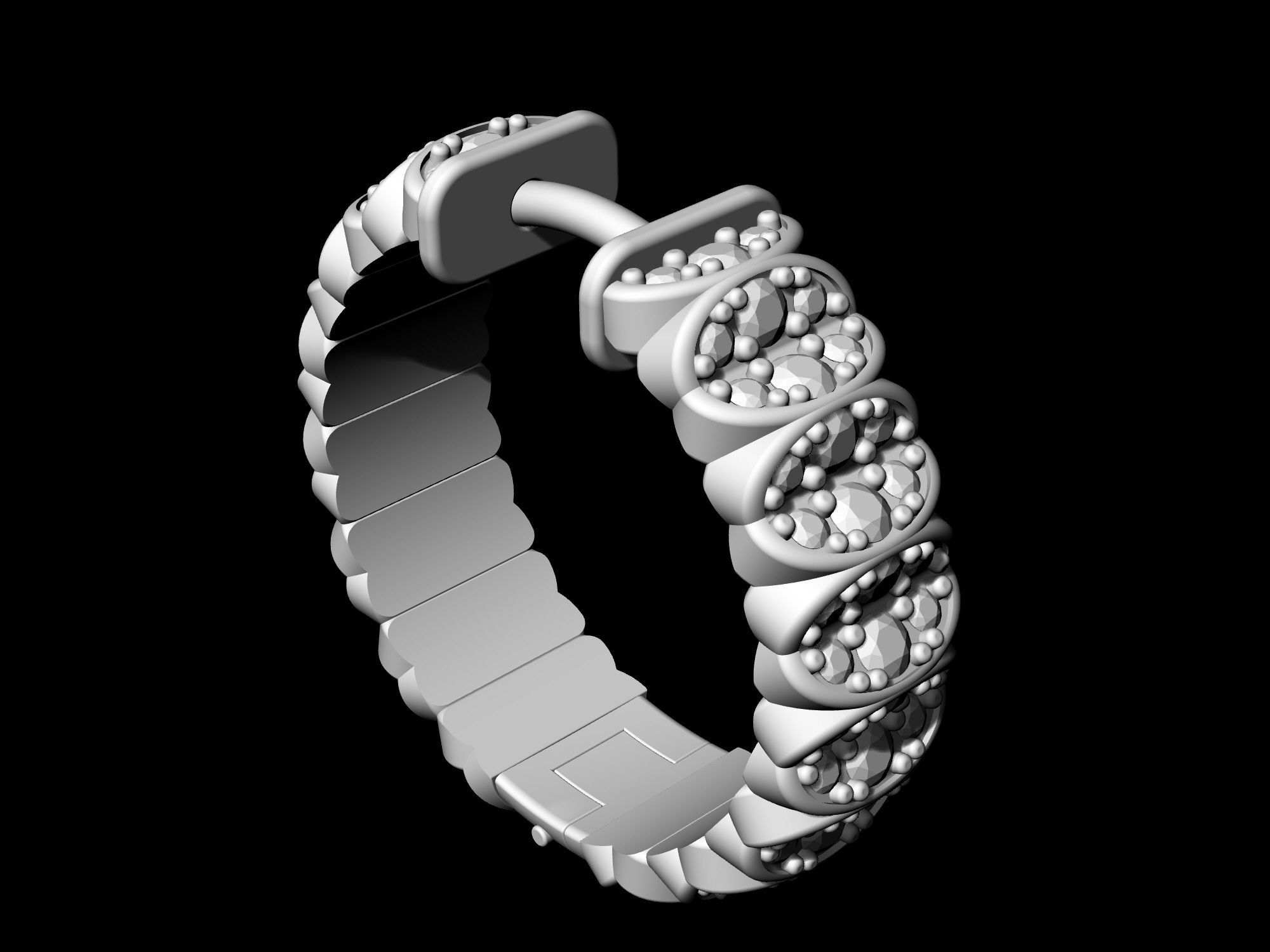 Brilliant Hoop earrings 3D print model_3