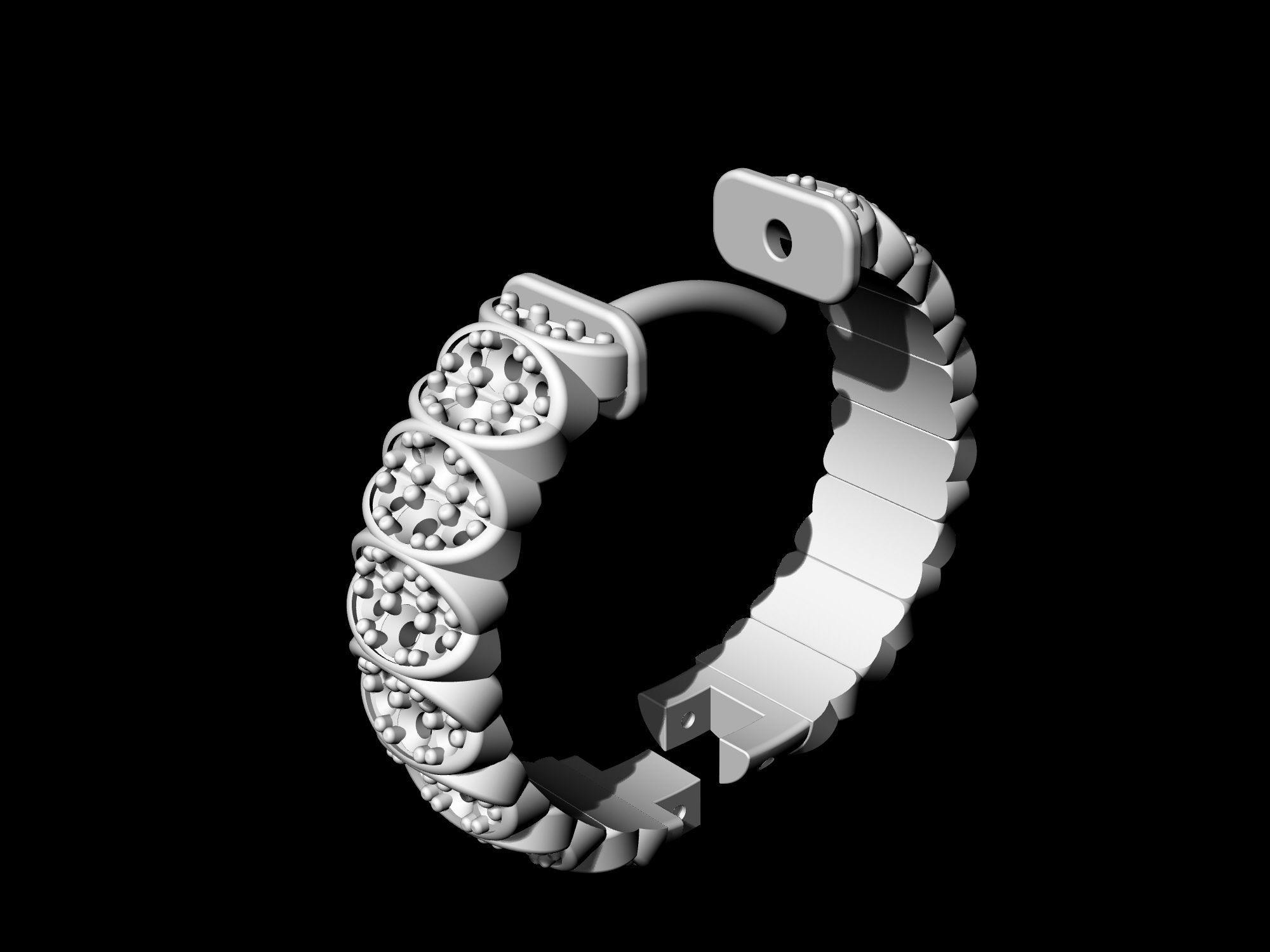 Brilliant Hoop earrings 3D print model_7