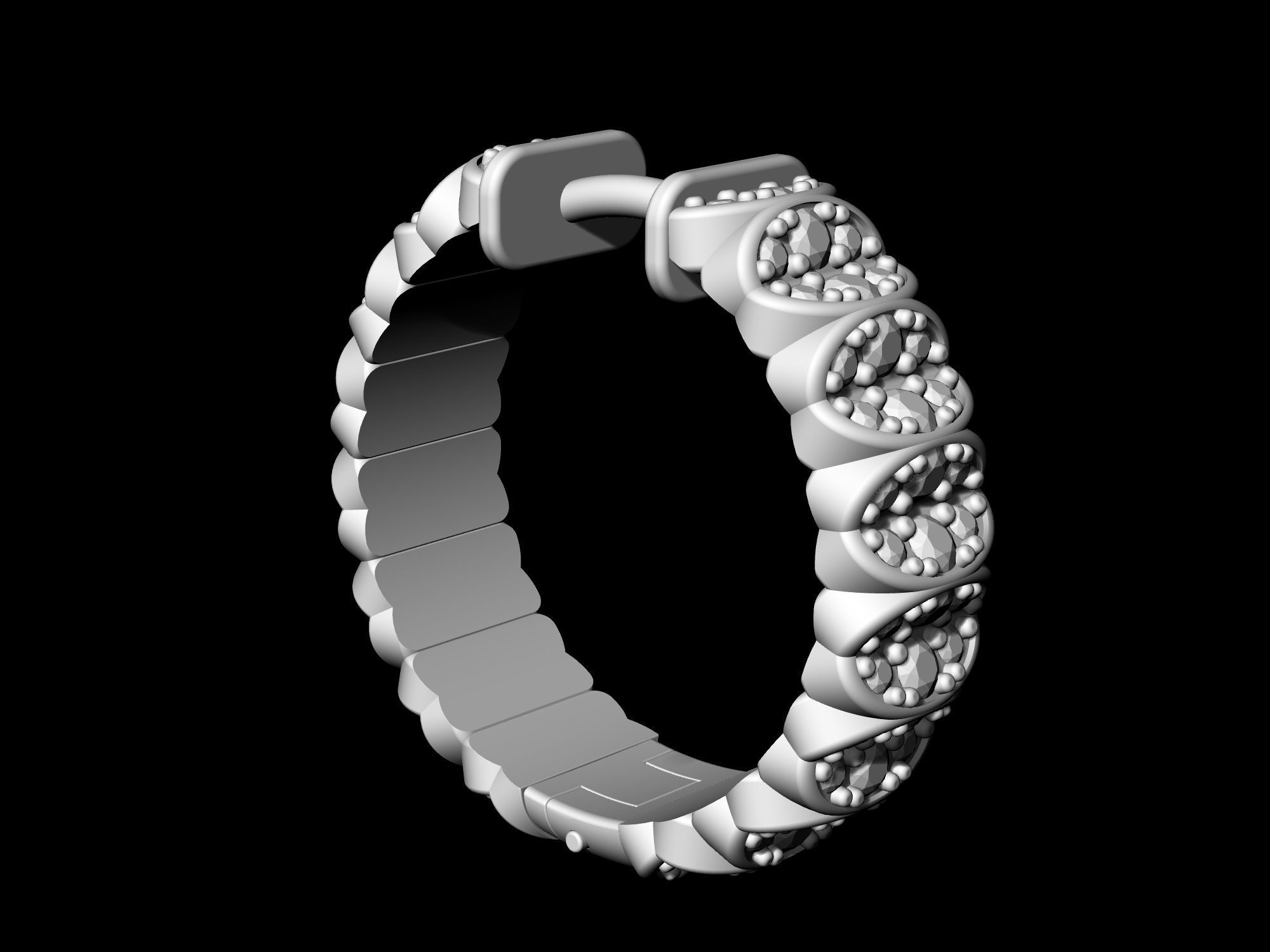 Brilliant Hoop earrings 3D print model_6