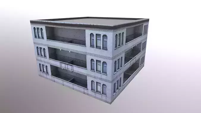 Architectural Building-6 Free low-poly 3D model