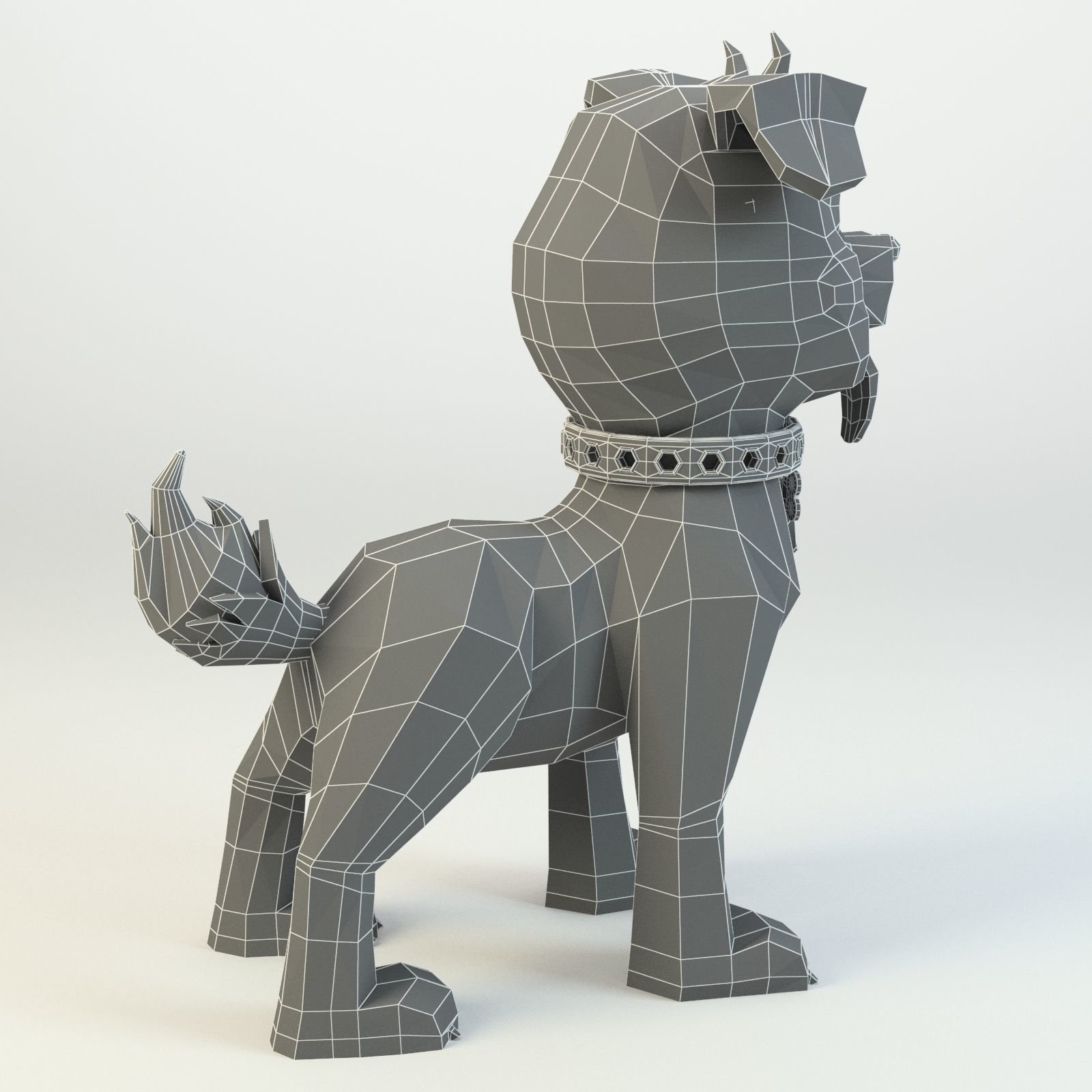 Dog cartoon 3D model Low-poly 3D model_9