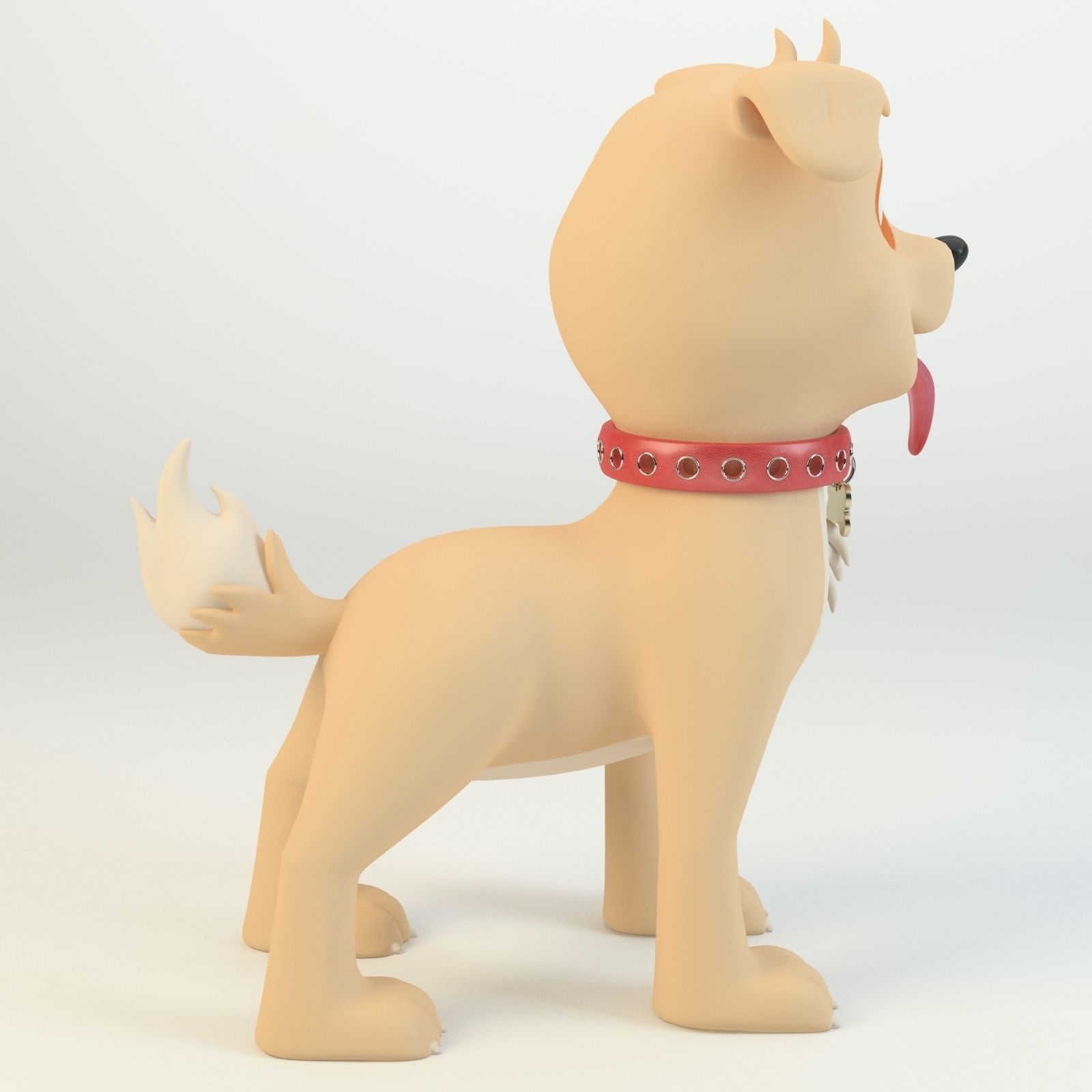 Dog cartoon 3D model Low-poly 3D model_4