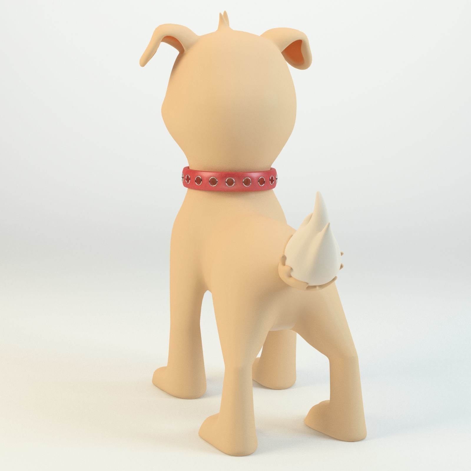 Dog cartoon 3D model Low-poly 3D model_5